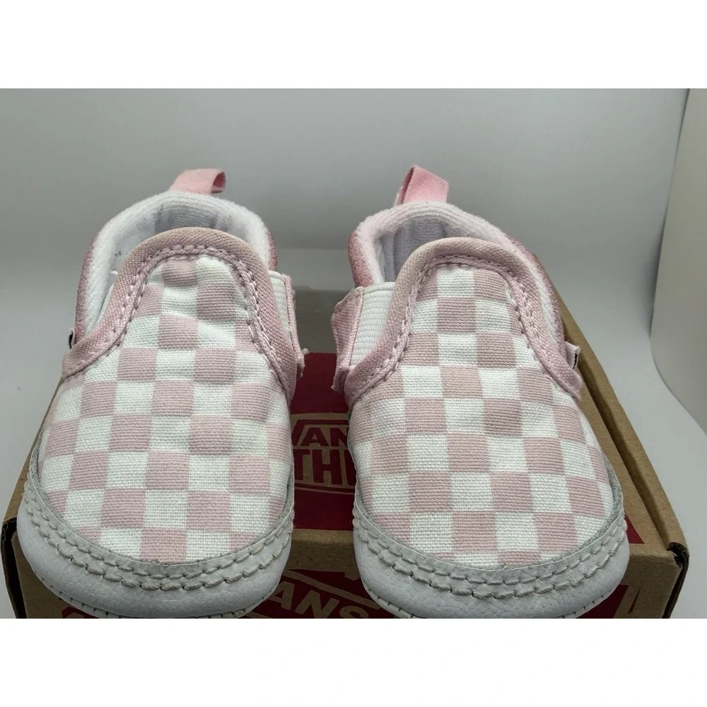 Infant Slip On Vans Checkered Powder Pink Size 2